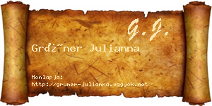 Grüner Julianna névjegykártya